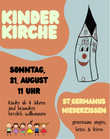 Plakat für die Kinderkirche in Niederzissen