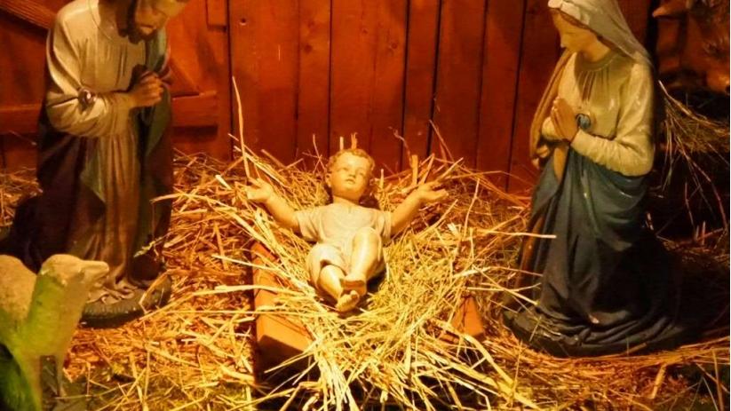 Blick in die Weihnachtskrippe von Wehr